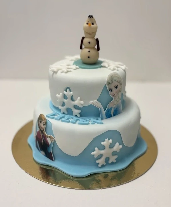 Torta Frozen, Ľadové kráľovstvo, Anna, Elsa, Olaf