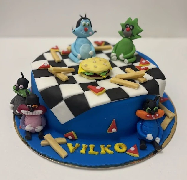 Torta Oggy a šváby
