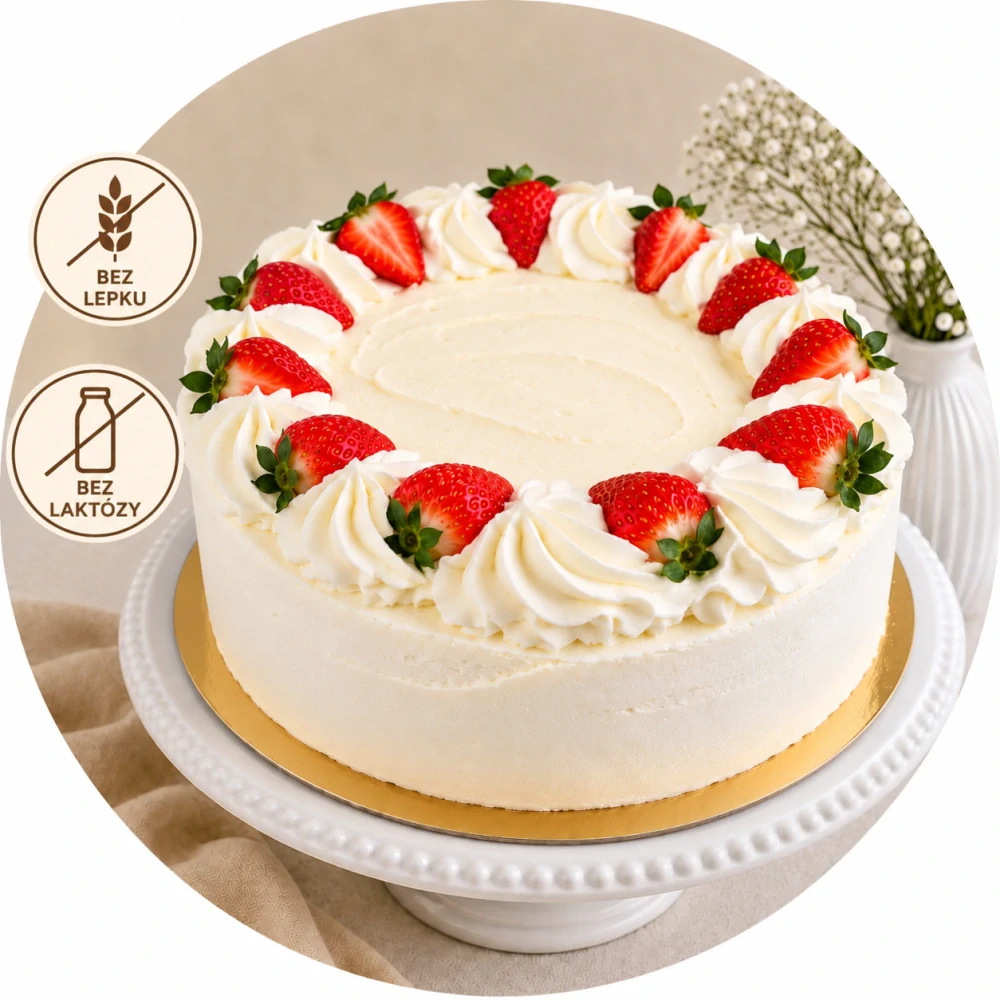 TORTA Mascarpone-jahodová (bezlepkovo-bezlaktózová)