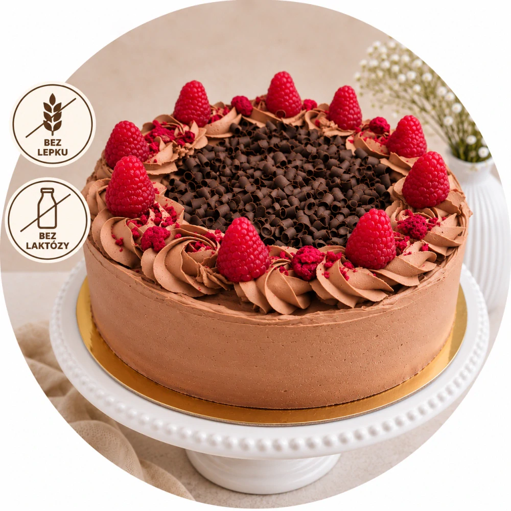 TORTA Čokoládovo-malinová (bezlepkovo-bezlaktózová)
