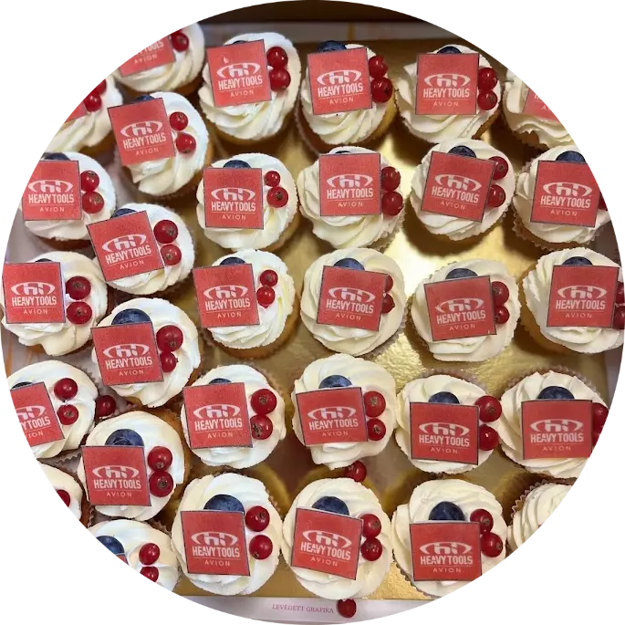 Cupcake s logom firmy 80g (min. odber 10ks)
