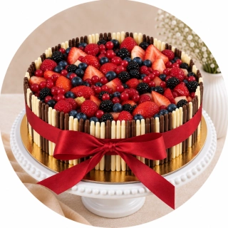 Tvarohová torta s lesnou zmesou deluxe