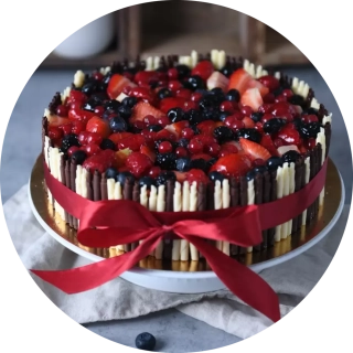 Tvarohová torta s lesnou zmesou deluxe