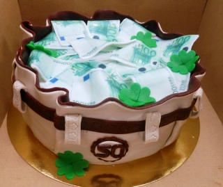 Torta Mešec plný peňazí