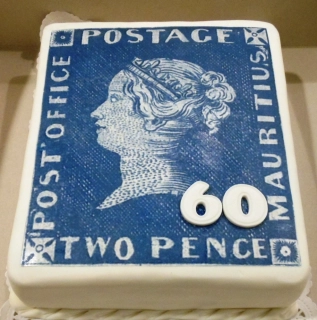 Torta Poštová známka Modrý Mauritius