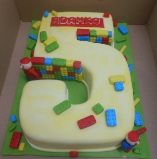 Torta Lego číslo (môže byť aj iné číslo)