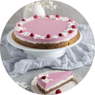 TORTA Raw kokos-malina (BEZ LEPKU A LAKTÓZY)