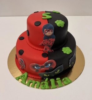 Torta Čarovná lienka Miraculous Ladybug