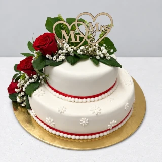 Torta Svadobná so živými kvetmi