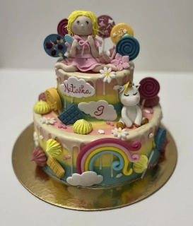 Torta Dievča a jednorožec