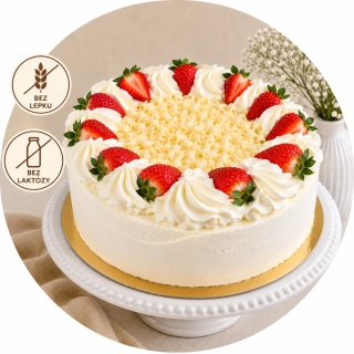 TORTA Mascarpone-jahodová (bezlepkovo-bezlaktózová)