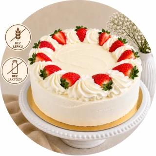 TORTA Mascarpone-jahodová (bezlepkovo-bezlaktózová)