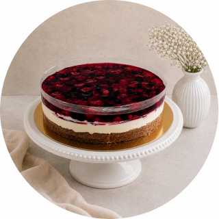 TORTA Tvarohová s lesným ovocím