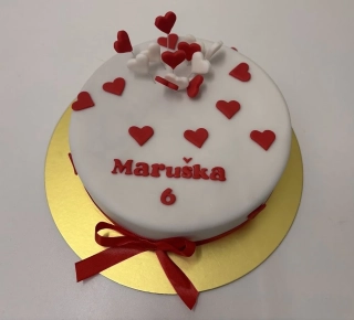 Torta Srdce s mašlou